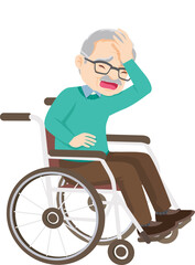 Fototapeta premium elderly man or grandfather in actions character