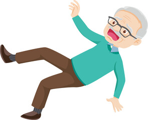 elderly man or grandfather in actions character