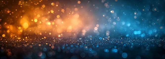 Fototapeta na wymiar Bokeh Bliss: A Vibrant Blue and Orange Background with Dreamy Bokeh Effects, Creating a Mesmerizing and Artistic Ambiance.