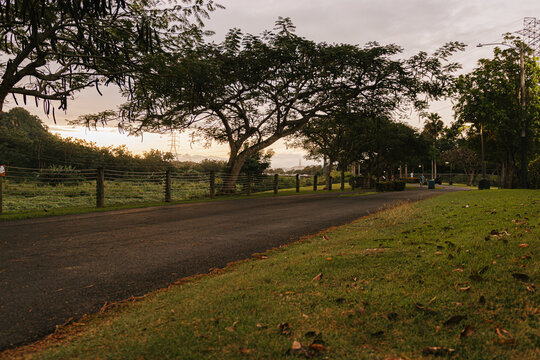 Recreational park sidewalk road from puerto rico for exercise