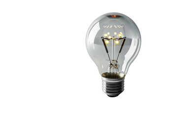 Smart LED Bulb Innovation On Transparent Background.