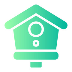 birdhouse gradient icon