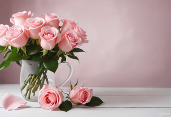 Soft pink roses