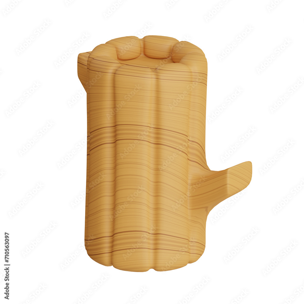Aufkleber 3d log model timber for construction. 3d illustration, 3d element, 3d rendering. 3d visualization is