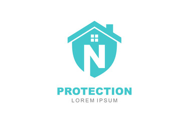 N Letter House Property logo template for symbol of business identity