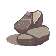 Stones of colorful set. This design skillfully captures the essence of a unique natural stones, with its texture and character, offering a visually pleasing experience. Vector illustration.