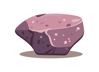 Stones of colorful set. This design skillfully highlights the organic textures and timeless appeal of a nature stone, offering a serene visual experience against white backdrop. Vector illustration.