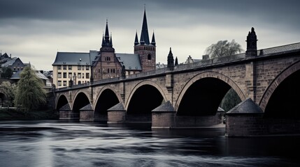 Fototapeta na wymiar Old bridge over the Vltava river in Prague, Czech Republic