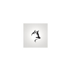 minimalist fox design logo