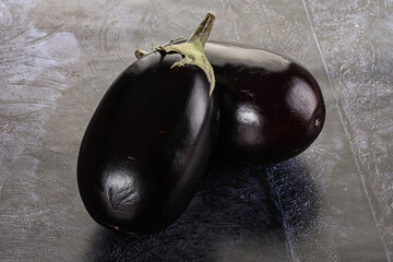 Ripe tasty natural organic eggplant