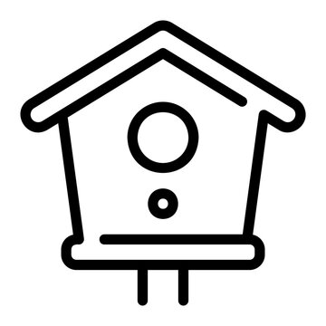 recommend clip art: birdhouse line icon