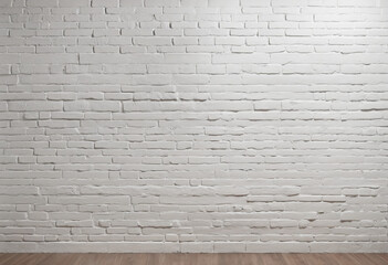 Blank white brick wall for text. Home decorating with white brick wallpaper. Designing spaces with architectural aesthetics.