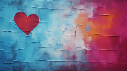 Naklejka na ściany i meble Romantic heart-shaped Valentine's Day background, symbolizing Valentine's Day, wedding, love