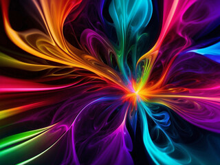 Multicolored moving abstract background, Colorful wave pattern background