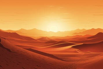 Fototapeta na wymiar Sunset in the Desert
