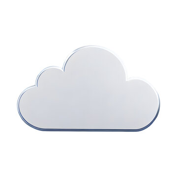 Cloud Icon symbol 3d isolated on transparent background
