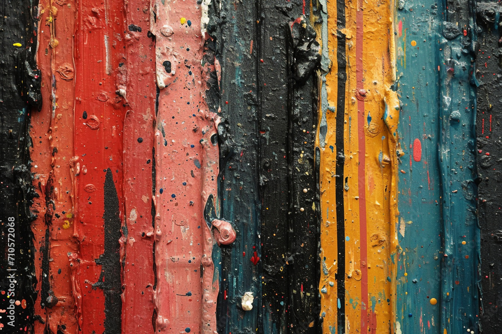 Poster a canvas filled with seemingly random paint streaks that form a hidden image.