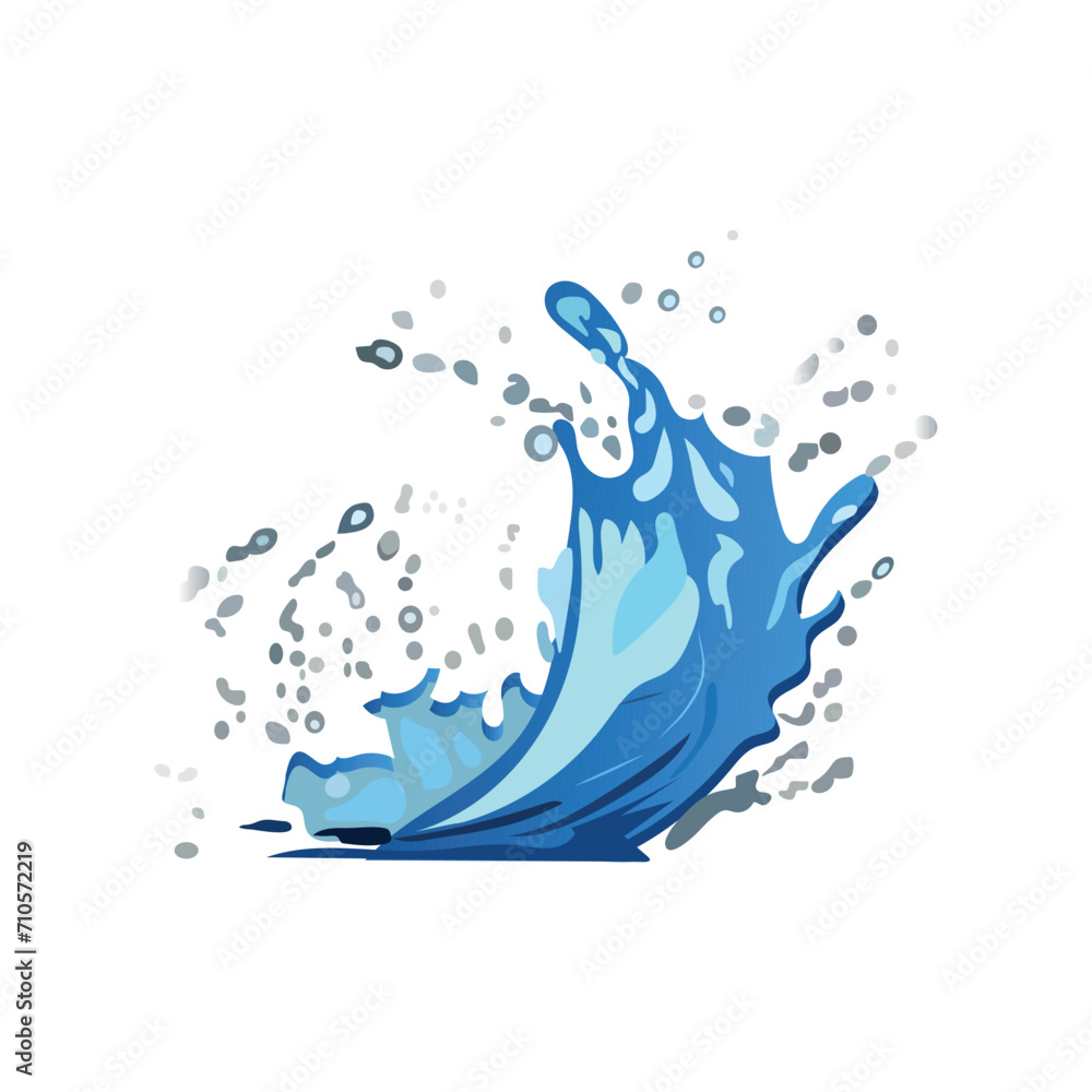 Poster water splash of colorful set. an artful illustration of a captivating water splash skillfully create