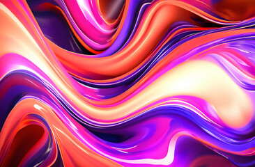 Abstract wave neon background. This photo was created using Playground AI 