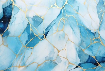 Close Up of Blue and White Marble