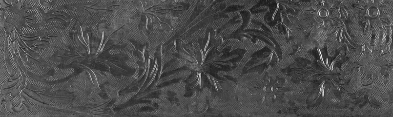 metal plate with floral pattern