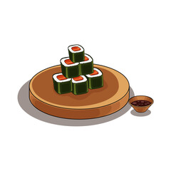 Illustration of sushi 