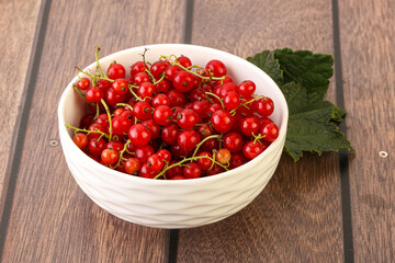 Ripe sweet organic red currant heap