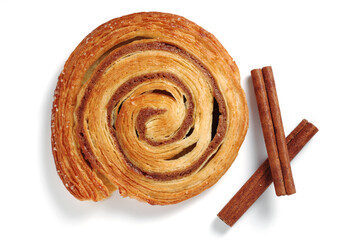 Puff pastry cinnamon roll