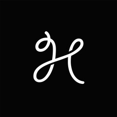 Letter H logo, can be used for logos, symbols, walls, paper, etc
