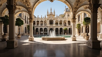 The Plaza de Espana in Seville, Andalusia, Spain