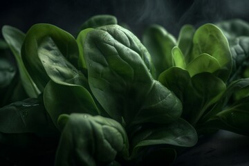 Obraz premium Lush Foliage Elegance: Detailed Close-Up of Leaves in Nature's Embrace. Botanical Serenity in Every Vein