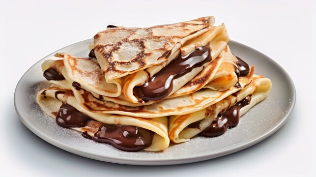 Cr&ecirc;pes aux chocolat avec une banane couper en morceaux
