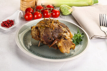 Baked Lamb shank with bone