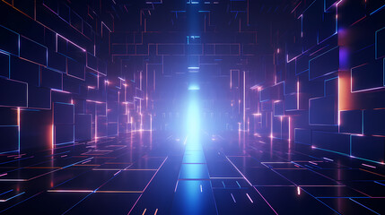 Fototapeta premium Abstract background and data transfer concept, abstract line art background