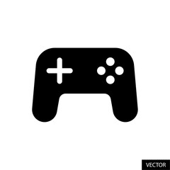 Game controller, Gamepad, Gaming console, Joystick vector icon in glyph style design for website, app, UI, isolated on white background. Vector illustration.