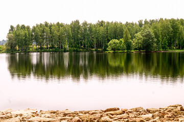 Beautiful view of the Daugava River in Latvia, not far from Kegums.