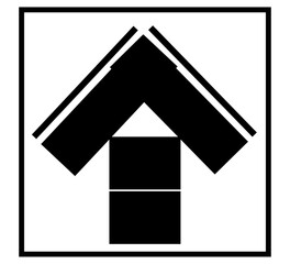 Abstraction. Sign on a blue background. Art design. Figure. Symbol and letter. Name of the company. Logo. Graphic element. Design. Illustration.