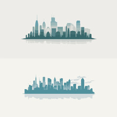 Vector cityscape skyline design silhouette