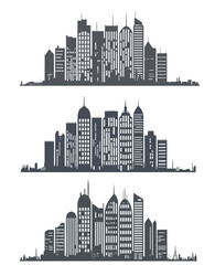 silhouette. vector design building