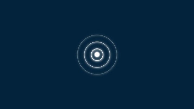 Abstract radio wave signal  icon animation background 