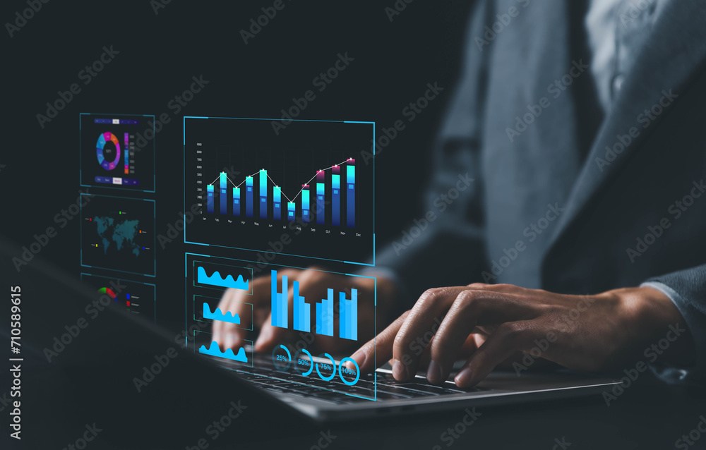 Aufkleber analyst manages the system database, analysis data plans, and reports. shows a dashboard chart on th