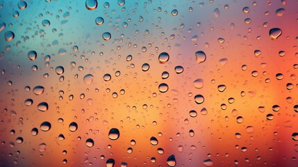 A mesmerizing pattern of raindrops on a window pane.