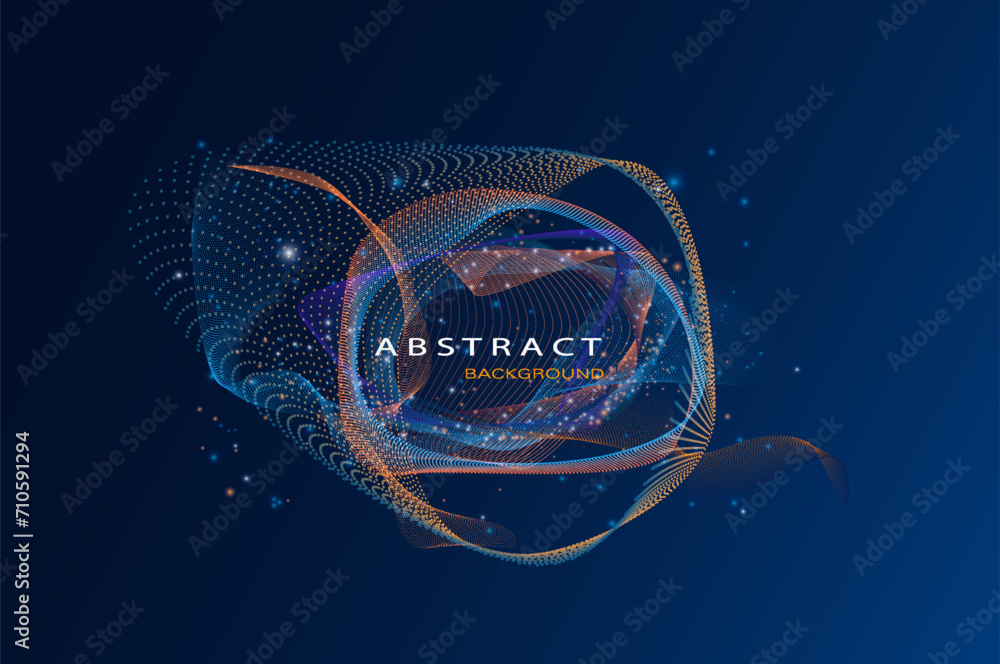 Poster abstract particles circle background. eps10 vector background.