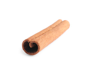 Dry aromatic cinnamon stick isolated on white