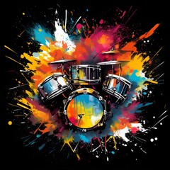 Explosive Rhythms: Abstract Drum Symphony