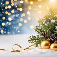 Christmas gold decorations