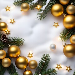 Christmas gold decorations