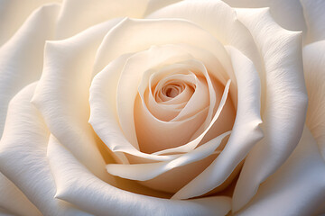 Close up of beautiful cream colored rose flower