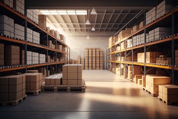 Obraz premium warehouse workers in warehouse