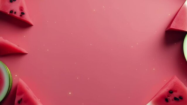 summer watermelon farme with space for text